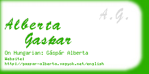 alberta gaspar business card